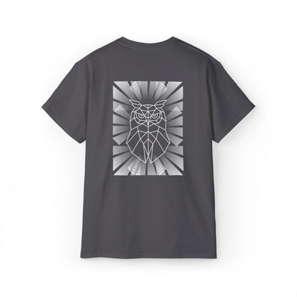 Cuukuy Geometric Owl T-Shirt - Black, White