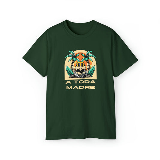 A Toda Madre Surf Club T-Shirt - "Happy Skull"